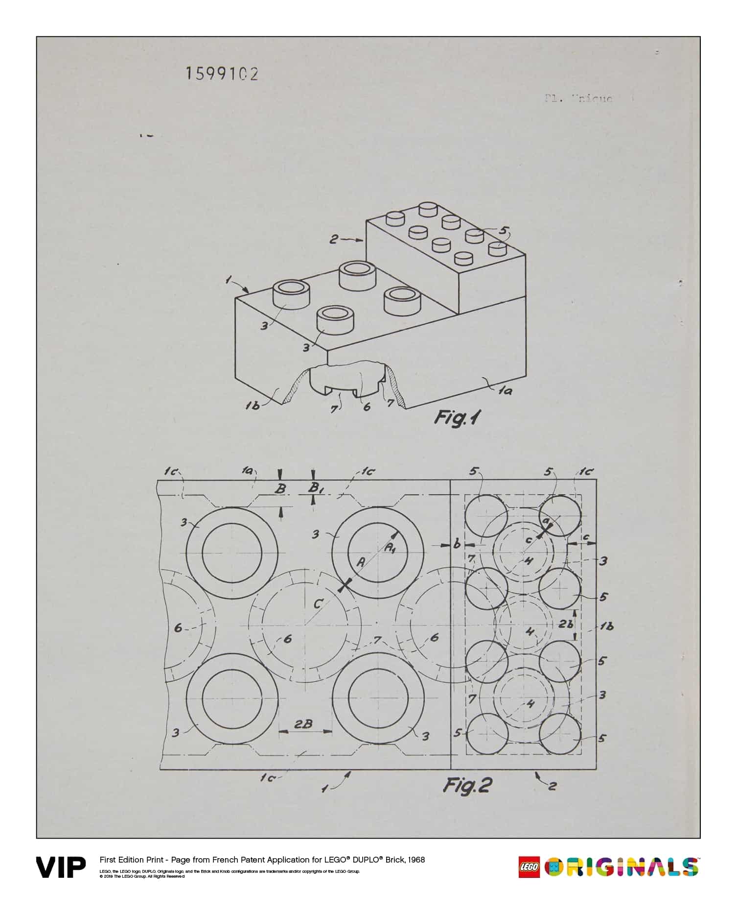 french patent lego duplo brick 1968 5005998