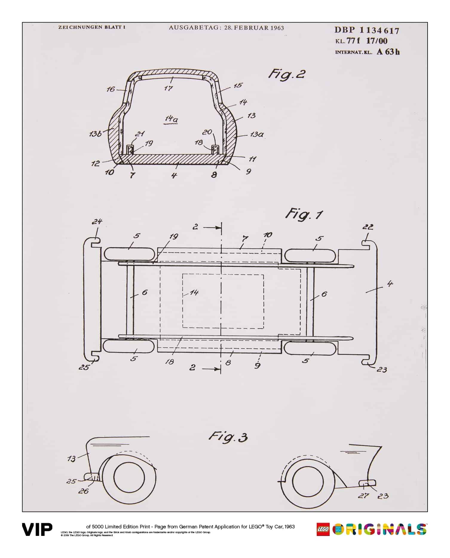 german patent lego toy car 1963 5006006