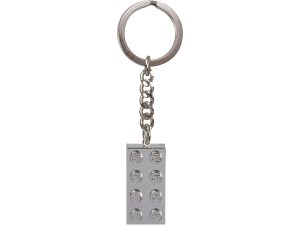 lego gemetalliseerde 2x4 sleutelhanger 851406