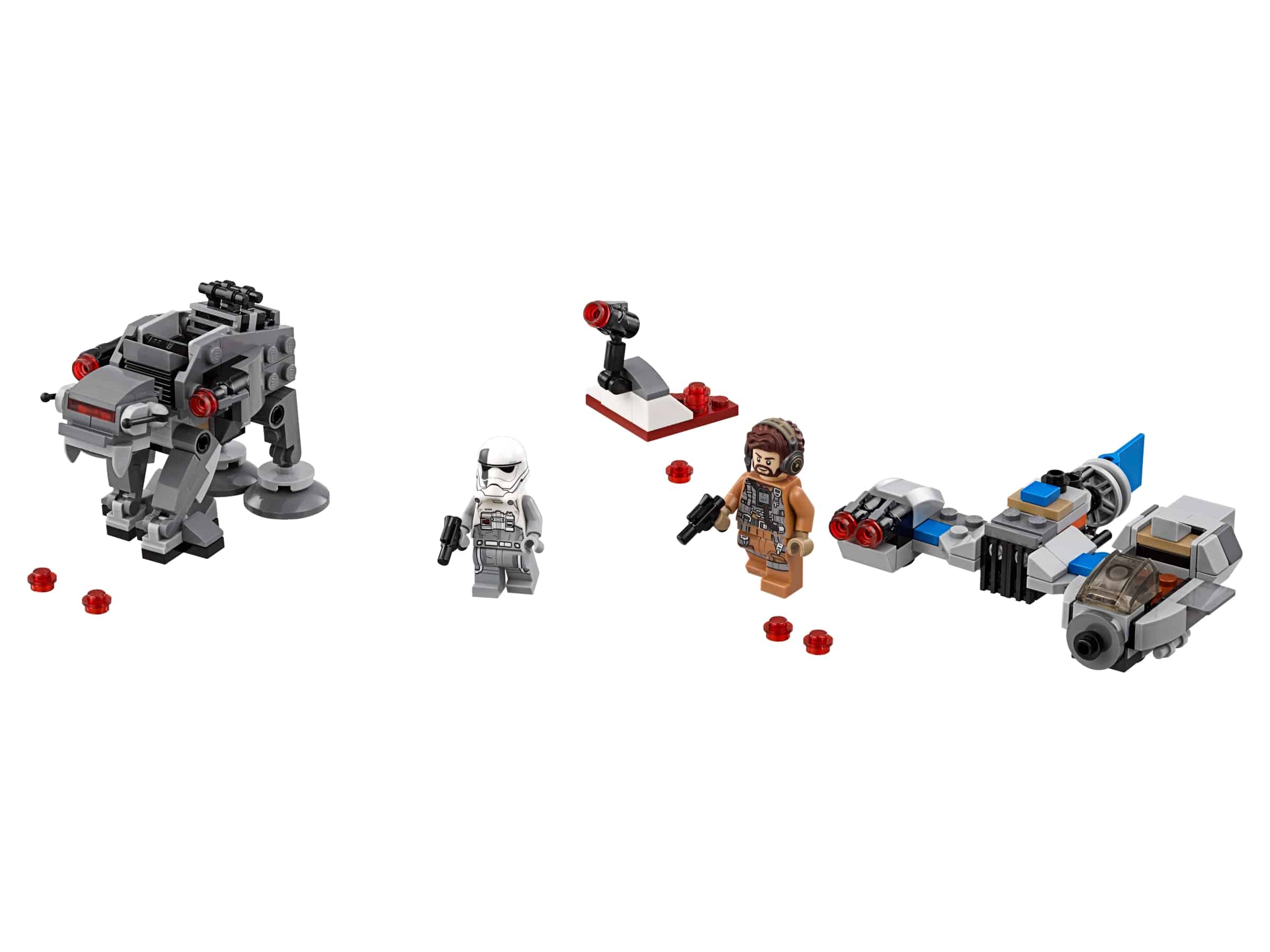 lego ski speeder vs first order walker microfighters 75195