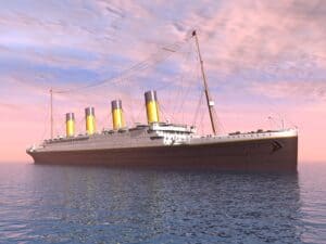 Computer Gegenereerde 3D Illustratie Van De Titanic