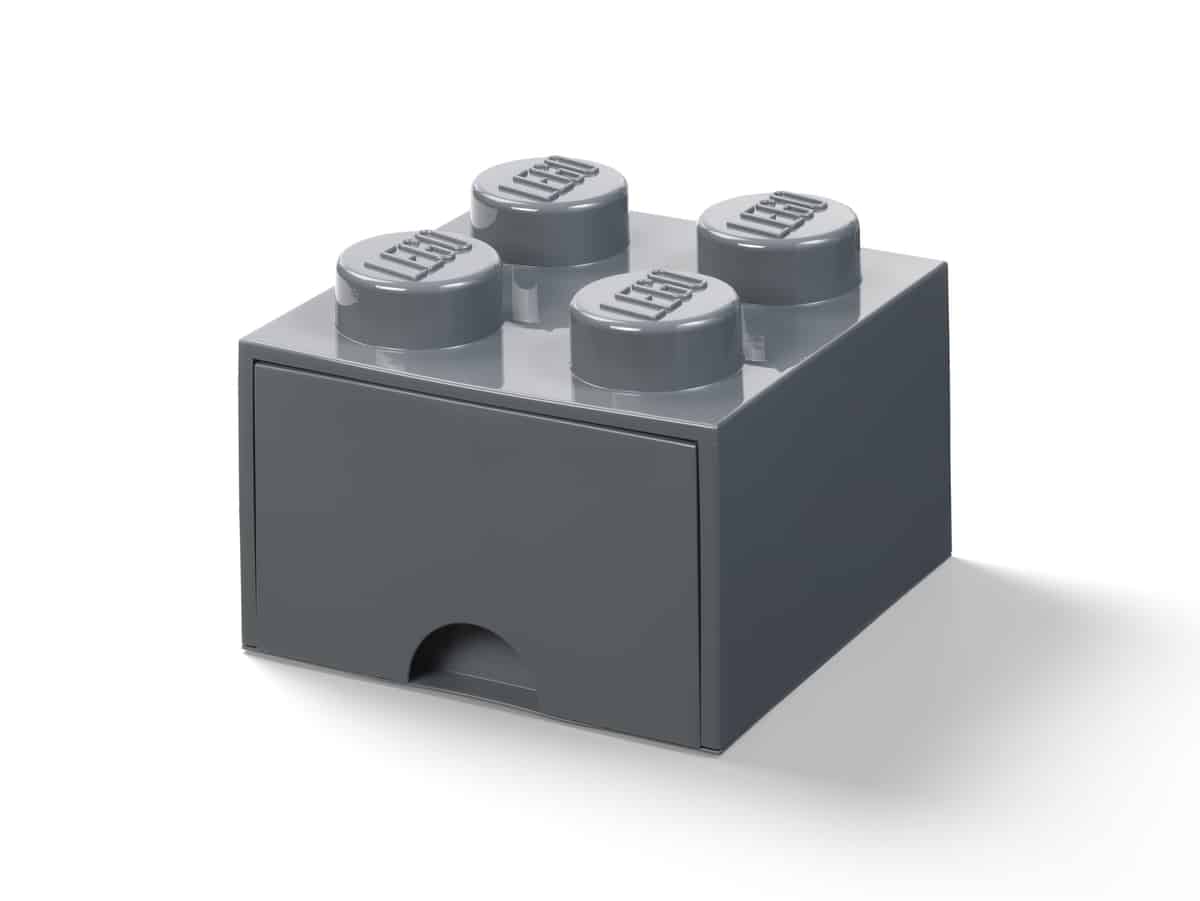 Lego 5006328 Opbergsteen Met 4 Noppen En 1 Lade Donkergrijs