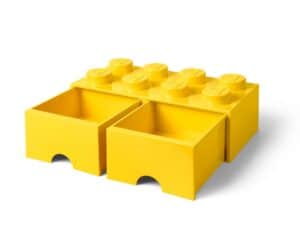 LEGO Opbergsteen met 8 noppen en 2 lades – geel 5006133