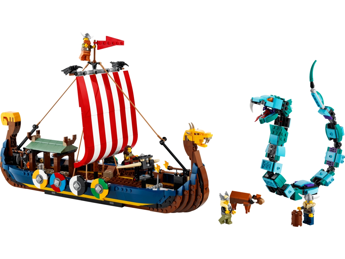 lego 31132 vikingschip en de midgaardslang