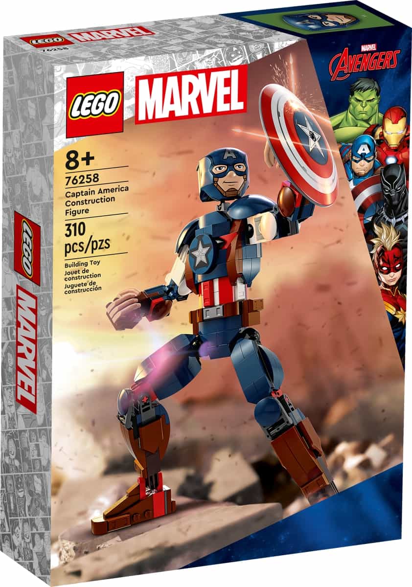 captain america construction figure 76258