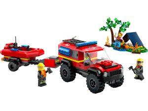 LEGO 4×4 brandweerauto met reddingsboot 60412