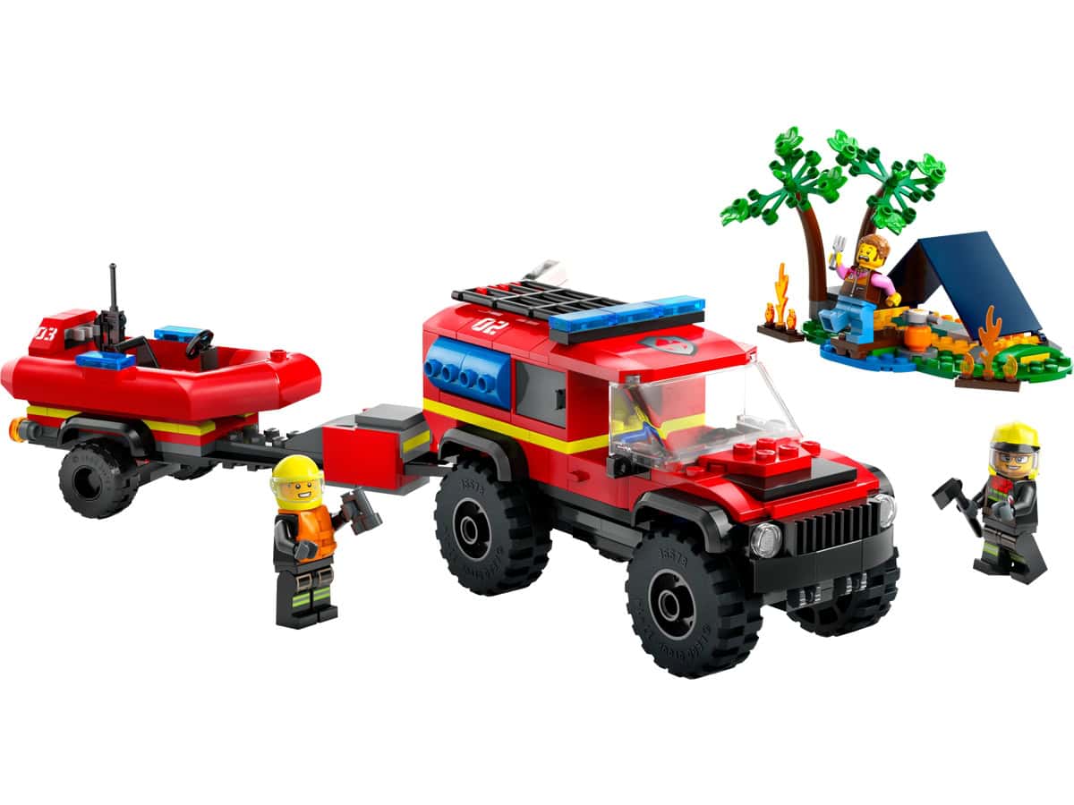 4X4 Fire Truck With Rescue Boat 60412